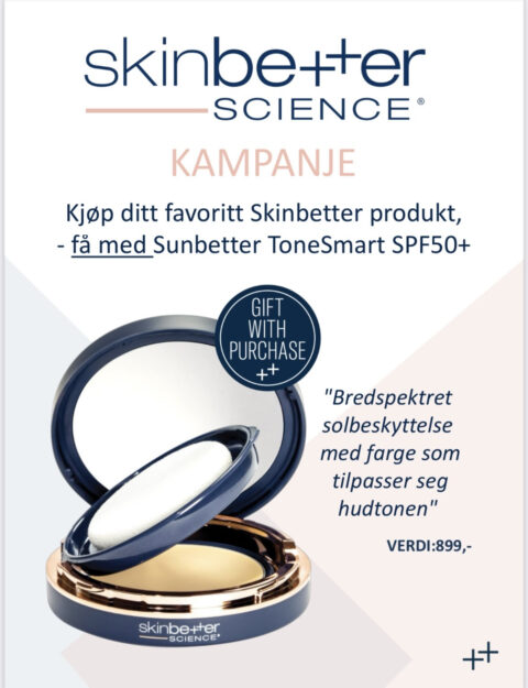 GRATIS Tone Smart SPF 50 - ved kjøp av 1 valgfritt produkt fra Skinbetter science