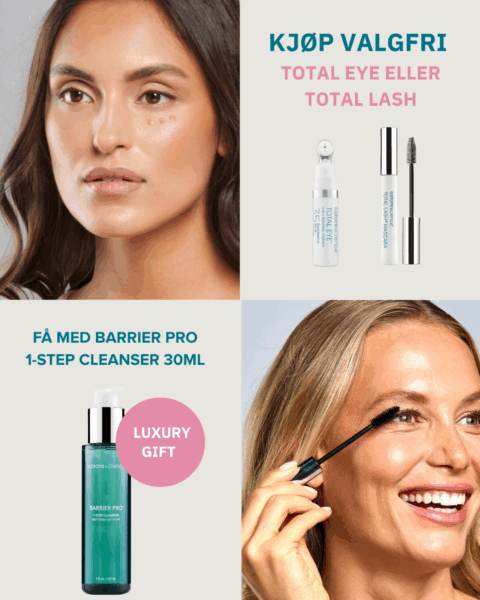 Kampanje: Kjøp Total eye eller Total Lash Mascara - få med Barrier Pro 1-step Cleanser 30ml i gave