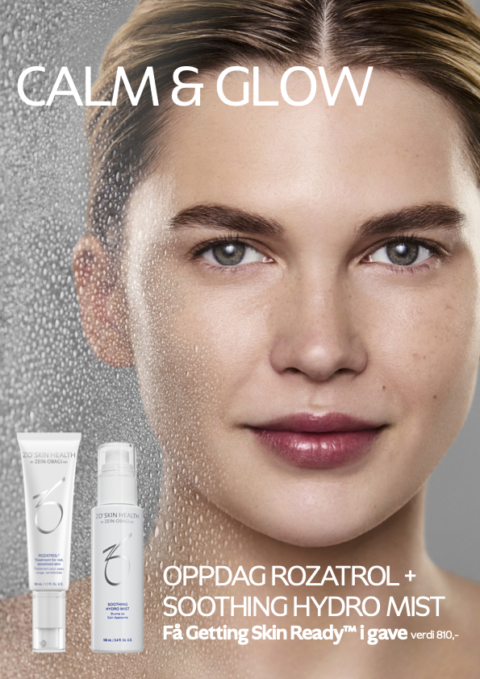 Calm & Glow kampanje med ZO Rozatrol og Soothing Hydro Mist inkludert Getting Skin Ready KIT